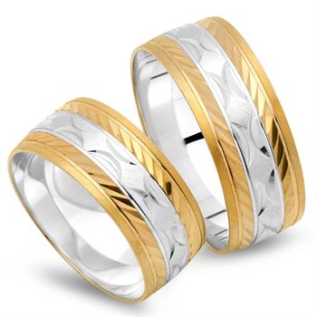 Alianzas 18 quilates oro amarillo-blanco