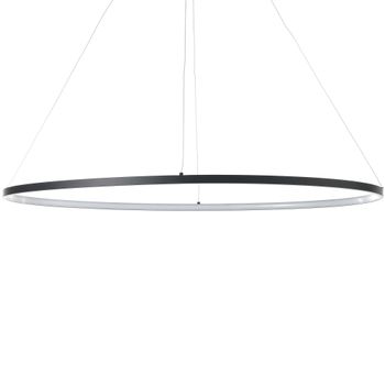 Lámpara de araña de anillos en aluminio negro mate cm. Al.92xø.60/100