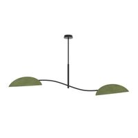 lampara de techo norgi verde 2 luces