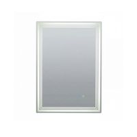 costway espejo led de bano 70x50cm antivaho con memoria 3 luces y control tactil plata