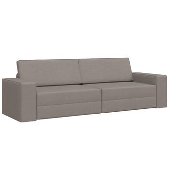 Sofá Cama Taupé 245 X 78 X 77 Cm Tela Vidaxl