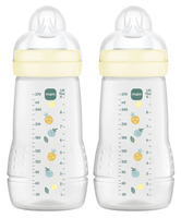mam biberon easy active flujo medio neutro brillante 2-4m 270 ml 2 uds