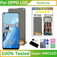 pantalla super amoled para oppo reno 8 lite repuesto para reno 8 lite cph2343 montaje de digitalizador tactil lcd