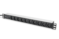 1u aluminum pdu 19 10x iec c13 10a 2500w 250vac 5060hz overl-prot1xc14
