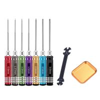 juego de 7 destornilladores hexagonales con puntas intercambiables mango de aluminio herramienta de mantenimiento para