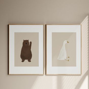 Set de 2 cuadros 110, marco negro, 30x40 cm