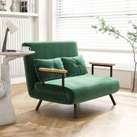 sofa cama de 2 plazas de terciopelo homcom 102x73x81cm verde