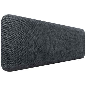 Dhome Cabecero Tapizado Liso Redondeado Tejido Luxury Para Pared Acústicos Cabeceros Absorbentes Cabezal Cama Dormitorio (silver Ebony, 145cm)
