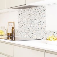 frente de cocina en aluminio - 200 x 20 cm - blanco