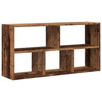 estante de pared  estante flotante madera de ingenieria envejecida 100x25x50 cm