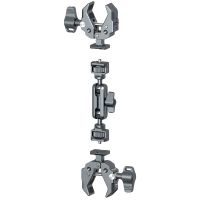 lanxire super abrazadera soporte camara brazo magico cabezal bola doble para camara accion luz led paraguas tripode barra manillar