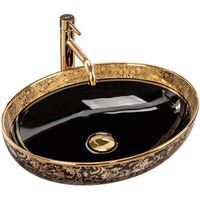 lavabo sobre encimera rea margot oronegro
