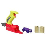 nerf nitro - lanzador de autos - paquete de inicio amarillo y morado