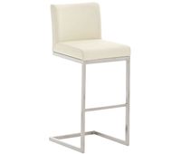 taburete de bar en estilo cantilever paros en polipiel simil cuero 48x42x104 cm