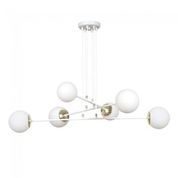 Lámpara colgante signo blanco (6 luces)