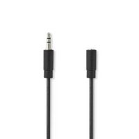 cable de audio nedis cagl22050bk30 35 mm macho a hembra 3 m negro