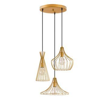 Lámpara De Techo Mezopotamya-n-1299 Oro Metal Diámetro 55x113 Cm