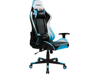 Silla gaming - Drift DR175, 2D (regulable en altura y anchura), Poliuretano, 150kg, Giratorio, Negro Azul