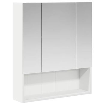 Armario Con Espejo De Baño | Mueble De Baño Con Estante 60 X 14.5 X 70 Cm