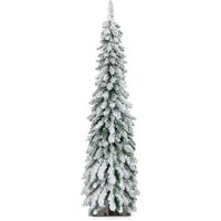 150cm arbol de navidad artificial delgado costway 50 x 50 x 150 cm
