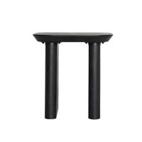 mesa auxiliar de madera de abeto en color negro de 58x58x61cm