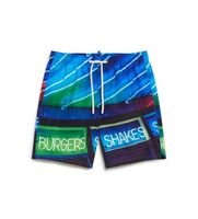 superdry para hombre m3010233a banador con estampado fotografico azul m beachwear poliester reciclado sostenible