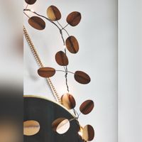 eucalyptus string lights gold