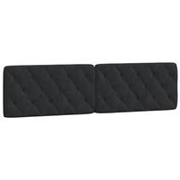 cabecero de cama acolchado terciopelo negro 200 cm vidaxl