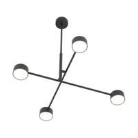 lampara de techo feru negro 4 luces
