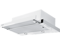 campana telescopica - mepamsa superline glass 60 2 niveles de ventilacion 380mh 60 cm ancho blanco
