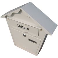 lockable postbox white