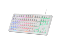 teclado h-mech gaming mars gaming mk023 frances color blanco tamarro compacto tkl iluminacion rgb