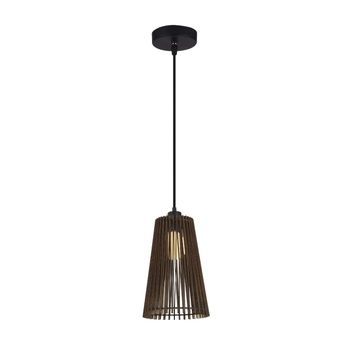 Lámpara Colgante Modelo Mon En Madera Con Luz Cálida