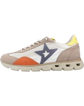 de CETTI ZAPATILLAS DEPORTIVAS HOMBRE CETTI 1259 CON DETALLES NARANJA Y AZUL TAUPE