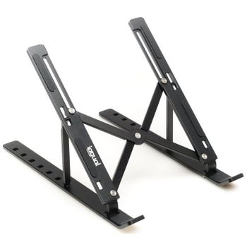Iggual Soporte Portátil Plegable Aluminio Negro 17