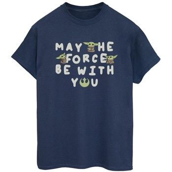 Disney Camiseta manga larga The Mandalorian May The Force Be With You para mujer