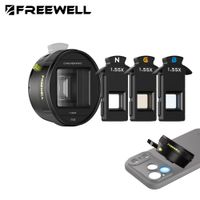 freewell steven divish pro cine 133155x lente anamorfica 3 en 1 bengalas neutrales vibrantes doradas y azules para funda de telefono con montaje de 17mm