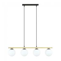 lampara colgante etisa negro 4 luces