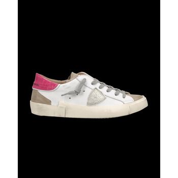 Philippe Model Deportivas Moda PRLD VXC1 PRSX LOW WOMAN-VEAU MIXAGE CROCO BLANC FUCSIA para mujer
