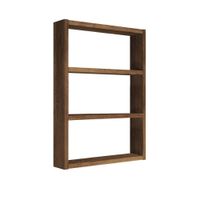 estanteria de pared con 3 estantes h60 cm - nogal
