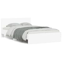 estructura de cama con cabecero blanca 135x190 cm vidaxl
