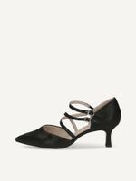 caprice pumps black made of leather with queenie size 375