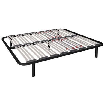 Somier 135x180 Cm Multiláminas Con Reguladores Lumbares + 5 Patas Cilíndricas
