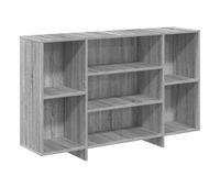 aparador - mueble de almacenamiento de madera de ingenieria gris sonoma 120x30x75 cm es3401