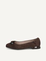 caprice ballerina brown made of leather with trapeze heel size 37