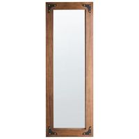 espejo de pared marco de madera estilo tradicional 58 x 164 cm marron blosville