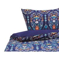 conjunto de fundas y almohada algodon azul oscuro 155 x 220 cm estampado floral juego de edredon de lino dormitorio moderno madrona