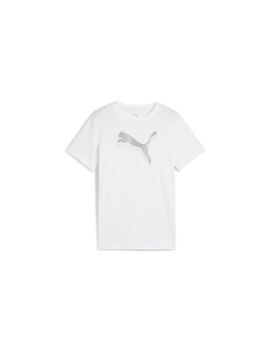 Camiseta Puma Essentials Metallic Tee G Niña White