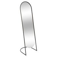 espejo sobre base de metal negro h140cm