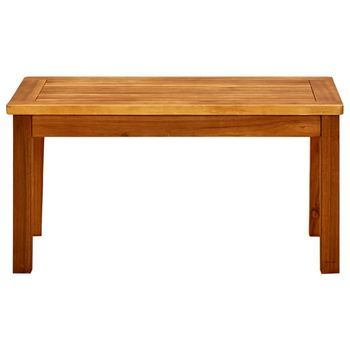 Mesa De Centro De Jardín | Mesa De Exterior Madera Maciza De Acacia 70x40x36 Cm